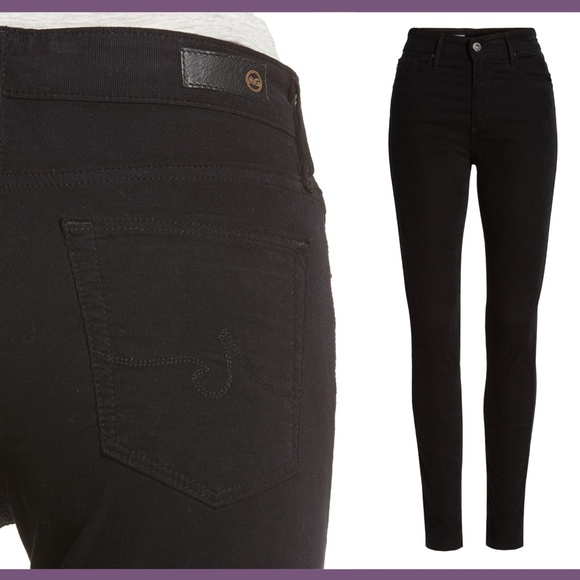 DEFECT $188 AG The Farrah High Waist‎ Skinny Corduroy Pants in Black [SZ 24 ] - Picture 2 of 8